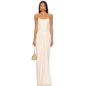 Deme by Gabriella Pearl Gown in Off White